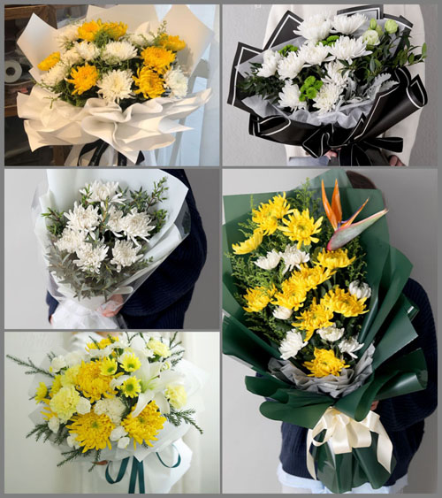 山东青岛胶州市马店镇西王益庄村白事花束代送